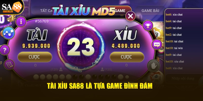 Tài xỉu SA88 là tựa game đình đám tại sa88 com